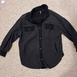 Free People Rugby Shirt Jacket